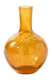 Vaas POLSPOTTEN Ball Body Crackled Glass Yellow S