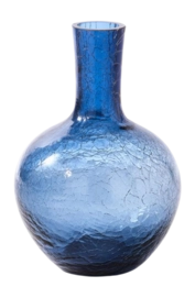 Vaas POLSPOTTEN Ball Body Crackled Glass Dark Blue S
