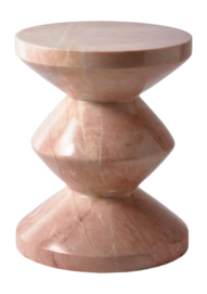 Bijzettafel POLSPOTTEN Zig Zag Marble Light Pink