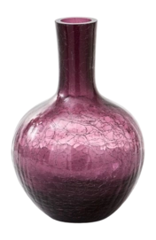 Vaas POLSPOTTEN Ball Body Crackled Glass Dark Purple S