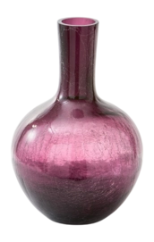 Vaas POLSPOTTEN Ball Body Crackled Glass Dark Purple L