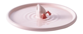 Plate POLSPOTTEN Plate Diving Duck Light Pink Ø40
