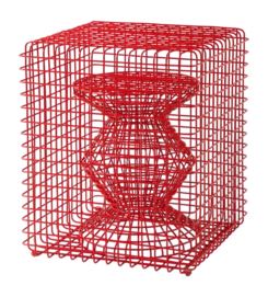 Kruk POLSPOTTEN Zig Zag Wire Coral Red