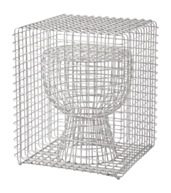 Kruk POLSPOTTEN Tip Tap Wire Stool Silver