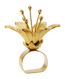 Anello portatovagliolo POLSPOTTEN Lilly, Set da 2, Giallo Oro