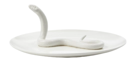 Decoratie POLSPOTTEN Plate Snake White