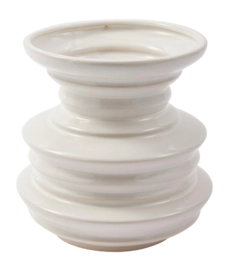 Vase POLSPOTTEN Stacked Plates Off-White