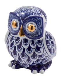 Spaarpot POLSPOTTEN Piggy Bank Owl Dark Blue