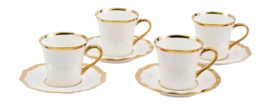 Tasse à Café POLSPOTTEN Golden Finds White (Set de 4)