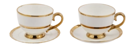 Tasse à Thé POLSPOTTEN Golden Finds White (Lot de 2)