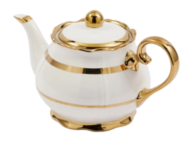 Théière POLSPOTTEN Golden Finds White
