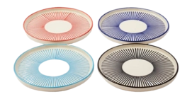 Teller POLSPOTTEN Marine Striped Multi (Set von 4 Stück)