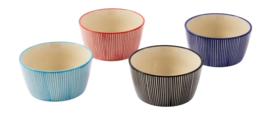 Bowl POLSPOTTEN Marine Striped Multi-coloured (Set of 4)