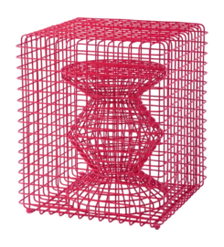 Kruk POLSPOTTEN Zig Zag Wire Light Pink