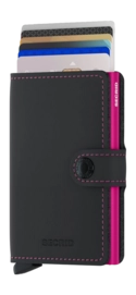 2---ORIGINAL_JPG-Matte - Miniwallet - Black & Fuchsia - Fuchsia - Cards