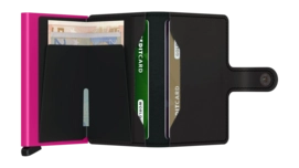 5---ORIGINAL_JPG-Matte - Miniwallet - Black & Fuchsia - Fuchsia - Open