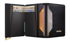 5---ORIGINAL_JPG-Emboss Diamond - Slimwallet - Black - Black - Open