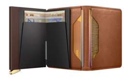 5---ORIGINAL_JPG-Emboss Lines - Slimwallet - Cognac - Brown - Open