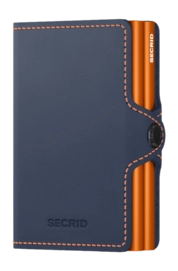 Portemonnee Secrid Twinwallet Matte Night Blue & Orange