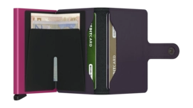 5---ORIGINAL_JPG-Matte - Miniwallet - Dark Purple - Fuchsia - Open