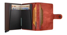 ORIGINAL_JPG-Vintage - Miniwallet - Orange  - Brown - Open