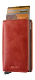 2---ORIGINAL_JPG-Vintage - Slimwallet - Orange  - Brown - Cards