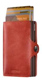 2---ORIGINAL_JPG-Vintage - Twinwallet - Orange  - Brown - Cards
