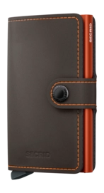 Portemonnee Secrid Miniwallet Matte Truffle & Orange