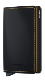 Porte-Monnaie Secrid Slimwallet Matte Black & Ochre
