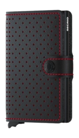 Portmonnaie Secrid Miniwallet Perforated Black-Red