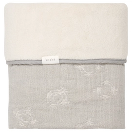 Wiegdeken Koeka Teddy Portobello steel grey