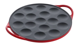 Poffertjespan Bk Bourgogne (16 Vakjes) Chili Red 25 cm