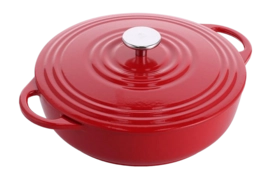 Braadpan BK Bourgogne laag Chili Red 28 cm