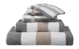 Telo doccia in cotone americano Vandyck Vancouver Fashion New 68 x 127 cm, Grigio pietra