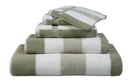 Asciugamano in cotone americano Vandyck Vancouver Fashion New 55 x 100 cm, Verde Fume