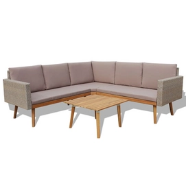 Loungeset Vida Grijs (4-Delig)