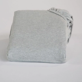 Hoeslaken Yumeko White Grey (Jersey)-80 x 200 cm