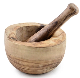 Vijzel Bowls and Dishes Met Stamper Bruin 16 cm