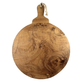 Serveerplank Bowls and Dishes Rond Met Handvat Bruin 40 cm