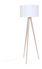 Vloerlamp Zuiver Tripod Floor Lamp Wood White
