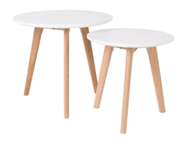 Bijzettafel White Label Living Bodine (2-Delig)