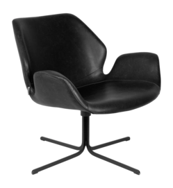 Chair Zuiver Nikki Lounge Chair All Black
