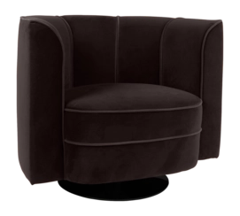 Loungestoel Dutchbone Flower Black