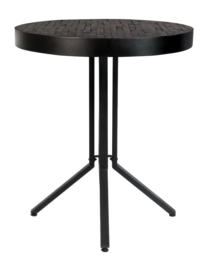 Bijzettafel White Label Living Maze Round Black