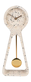 Klok Zuiver Pendulum Clock Time Terrazzo White
