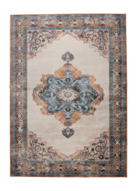 Vloerkleed Dutchbone Mahal Blue/Brick - 200 x 300 cm