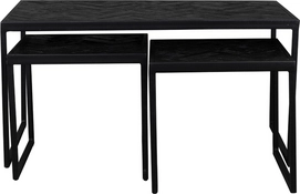 Salontafel White Label Living Parker Black (3-Delig)