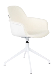Stoel Zuiver Albert Kuip Swivel Armchair White