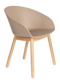 Chair Zuiver Armchair Void Oak Latte Brown