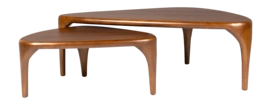 Salontafel Zuiver Isla Coffee Table Walnut Set of 2